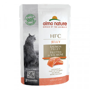 Almo Nature Cat HFC Jelly Salmon konservi kaķiem Lasis želejā 55g