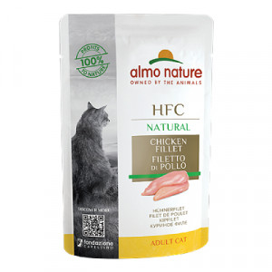 Almo Nature Cat HFC Chicken Fillet konservi kaķiem Vistas gaļas fileja 55g