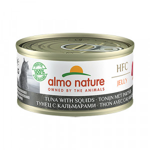 Almo Nature Cat HFC Jelly Tuna & Squids konservi kaķiem Tuncis, kalmāri želejā 70g