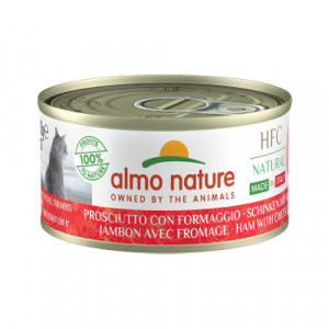 Almo Nature Cat HFC Ham & Cheese konservi kaķiem Šķiņķis, siers 70g