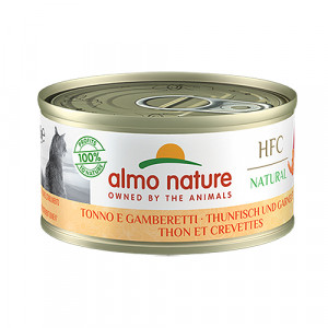 Almo Nature Cat HFC Tuna & Shrimps konservi kaķiem Tuncis, garneles 70g