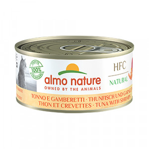 Almo Nature Cat HFC Tuna & Shrimps konservi kaķiem Tuncis, garneles 150g