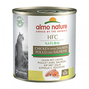 Almo Nature Cat HFC Chicken & Salmon konservi kaķiem Vista, lasis 280g