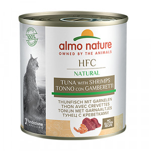 Almo Nature Cat HFC Tuna & Shrimps konservi kaķiem Tuncis, garneles 280g