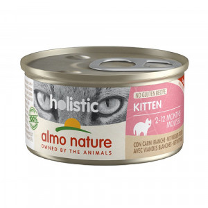 Almo Nature KITTEN Holistic White Meats konservi kaķēniem Balta gaļa 85g