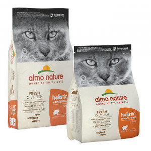 Almo Nature Cat Holistic Oily Fish sausā barība kaķiem Pilnvērtīga zivs 2kg