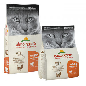 Almo Nature Cat Holistic Turkey sausā barība kaķiem Tītars 2kg