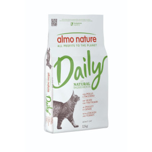 Almo Nature Cat Daily Chicken & Turkey sausā kaķu barība Vista, tītars 12kg
