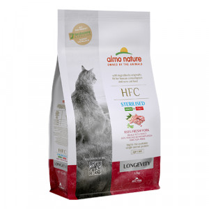 Almo Nature Cat HFC Longevity Sterilised Pork sausā barība kaķiem Cūkgaļa 1.2kg