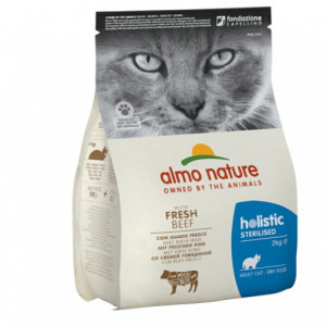 Almo Nature Cat Holistic Sterilised Beef sausā barība kaķiem Liellops 2kg