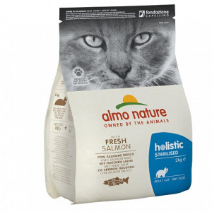 Almo Nature Cat Holistic Sterilised Salmon sausā barība kaķiem Lasis 2kg