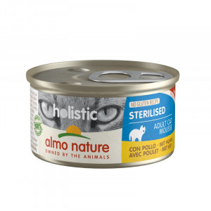 Almo Nature Cat Holistic Sterilised Chicken konservi kaķiem Vista 85g