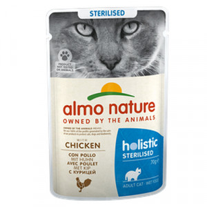 Almo Nature Cat Holistic Sterilised Chicken konservi kaķiem Vista 70g