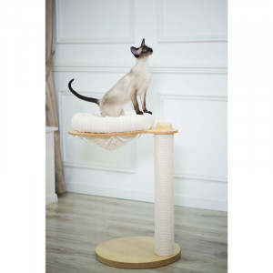 LUXUCAT Nagu asināmie - mājiņa kaķiem 83cm Beige Sizal rope