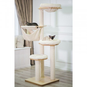 LUXUCAT Nagu asināmie - mājiņa kaķiem 174cm Beige Cotton rope