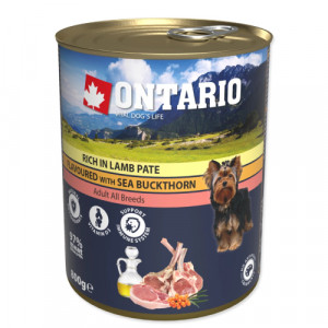 Ontario Dog Lamb Pate konservi suņiem Jērs, smiltsērkšķis 800g