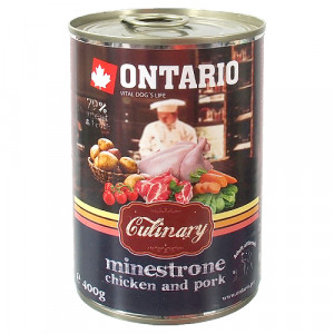 Ontario Dog Chicken, Pork konservi suņiem Vista, cūkgaļa 400g
