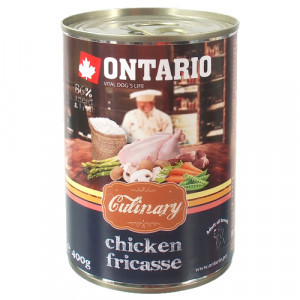 Ontario Dog Chicken Fricasse konservi suņiem Vista, dārzeņi 400g