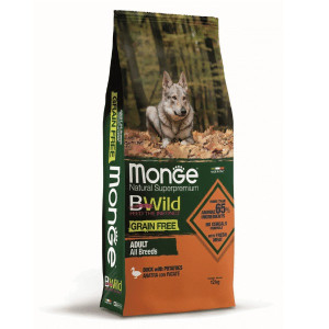 MONGE DOG BWILD DUCK sausā suņu barība Pīle 12kg
