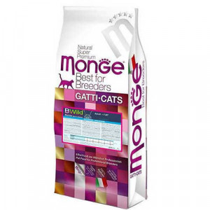 MONGE Cat BWild LG Anchovies mazgraudu sausā barība kaķiem Anšovi 10kg