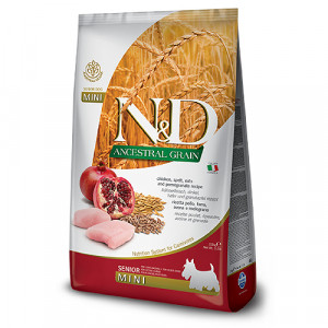 Natural & Delicious DOG LG SENIOR MINI MEDIUM mazgraudu sausā barība suņiem Vista, granātābols 2.5kg