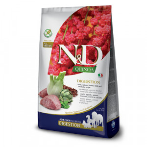 Natural & Delicious DOG GF DIGESTION ALL BREED bezgraudu sausā barība suņiem Jērs, kvinoja, fenhelis 2.5kg