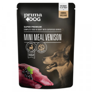 PrimaDog Mini Meal Venison konservi suņiem Brieža gaļa 85g