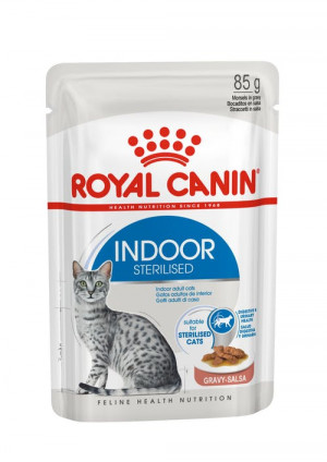 Royal Canin INDOOR STERILIZED GRAVY kaķu konservi mērcē 85g x12
