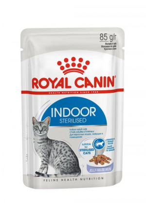 Royal Canin INDOOR STERILIZED JELLY kaķu konservi želējā 85g x12
