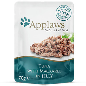 Applaws Cat Tuna Mackerel konservi kaķiem Tuncis, skumbrija želējā 70g