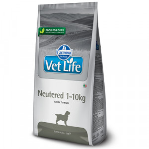 Vet Life Dog Neutered 1–10kg sausā barība suņiem Sterelizētiem, kastrētiem 2kg