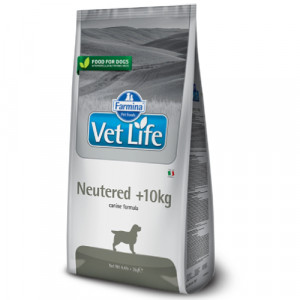 Vet Life Dog Neutered +10kg sausā barība suņiem Sterelizētiem, kastrētiem 12kg
