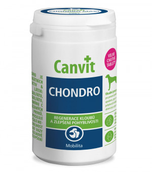 Canvit Chondro papildbarība suņiem līdz 25kg Hondroitīns, glikozamīns, II tipa kolagēns 230g 230tab