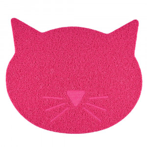 Record neslīdošs paklājiņš bļodām suņiem, kaķiem 43x37cm Cat Pink