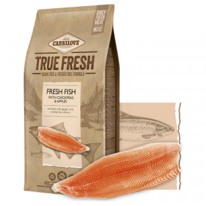 Carnilove Dog TRUE FRESH Fish bezgraudu sausā barība suņiem Zivis 4kg