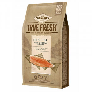 CARNILOVE DOG TRUE FRESH FISH bezgraudu sausā barība suņiem Zivis 4kg