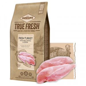 Carnilove Dog TRUE FRESH Turkey bezgraudu sausā barība suņiem Tītars 4kg