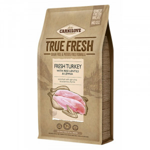 CARNILOVE DOG TRUE FRESH TURKEY bezgraudu sausā barība suņiem Tītars 4kg