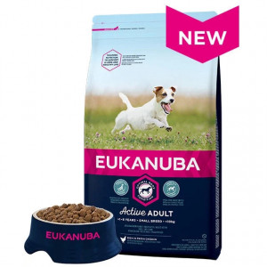 Eukanuba Dog Adult Small sausā barība suņiem Vista 12kg