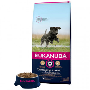 Eukanuba Dog JUNIOR Large sausā barība kucēniem Vista 3kg
