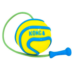 KONG Wavz Bunjiball rotaļlieta suņiem izturīga L 9cm