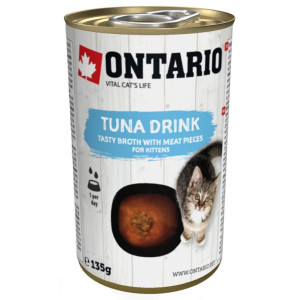 Ontario KITTEN Drink dzēriens buljons kaķēniem Tuncis 135g