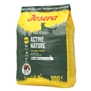 Josera Active Nature sausā barība aktīviem suņiem ar putnu gaļu, jēru un rīsiem 900g