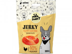 MR.BANDIT JERKY CHICKEN gardums suņiem Vistas filēja 500g