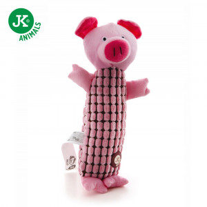 JK suņu rotaļlieta plīša ar pīkstuli Pink Piggy 28cm