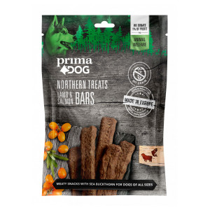 PrimaDog Northern Treats BARS gardums suņiem Jērs, lasis 80g