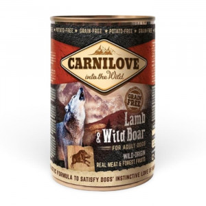 CARNILOVE WILD MEAT LAMB & WILD BOAR  konservi suņiem Jērs, mežacūka 400g