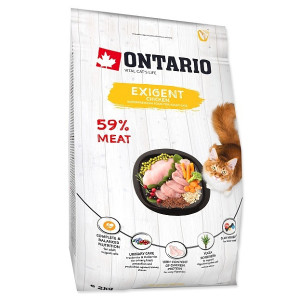 Ontario CAT EXIGENT sausā kaķu barība Vista 2kg
