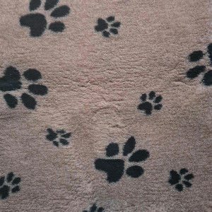 VetBed paklājs - guļvieta suņiem  ar gumijotu pamatni 100x150 cm Beige Paws