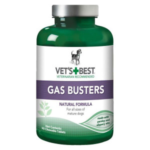 VET`S BEST GAS BUSTER papildbarība suņiem pret vēdera uzpūšanos N90 (D.T.03.2024.)